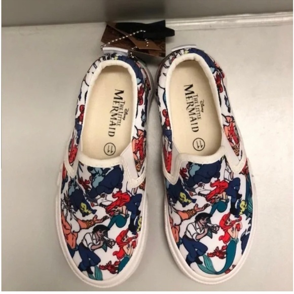 NWT. Ground Up Disney’s The Little Mermaid slip on Canvas shoes size 11 toddler - Picture 5 of 6